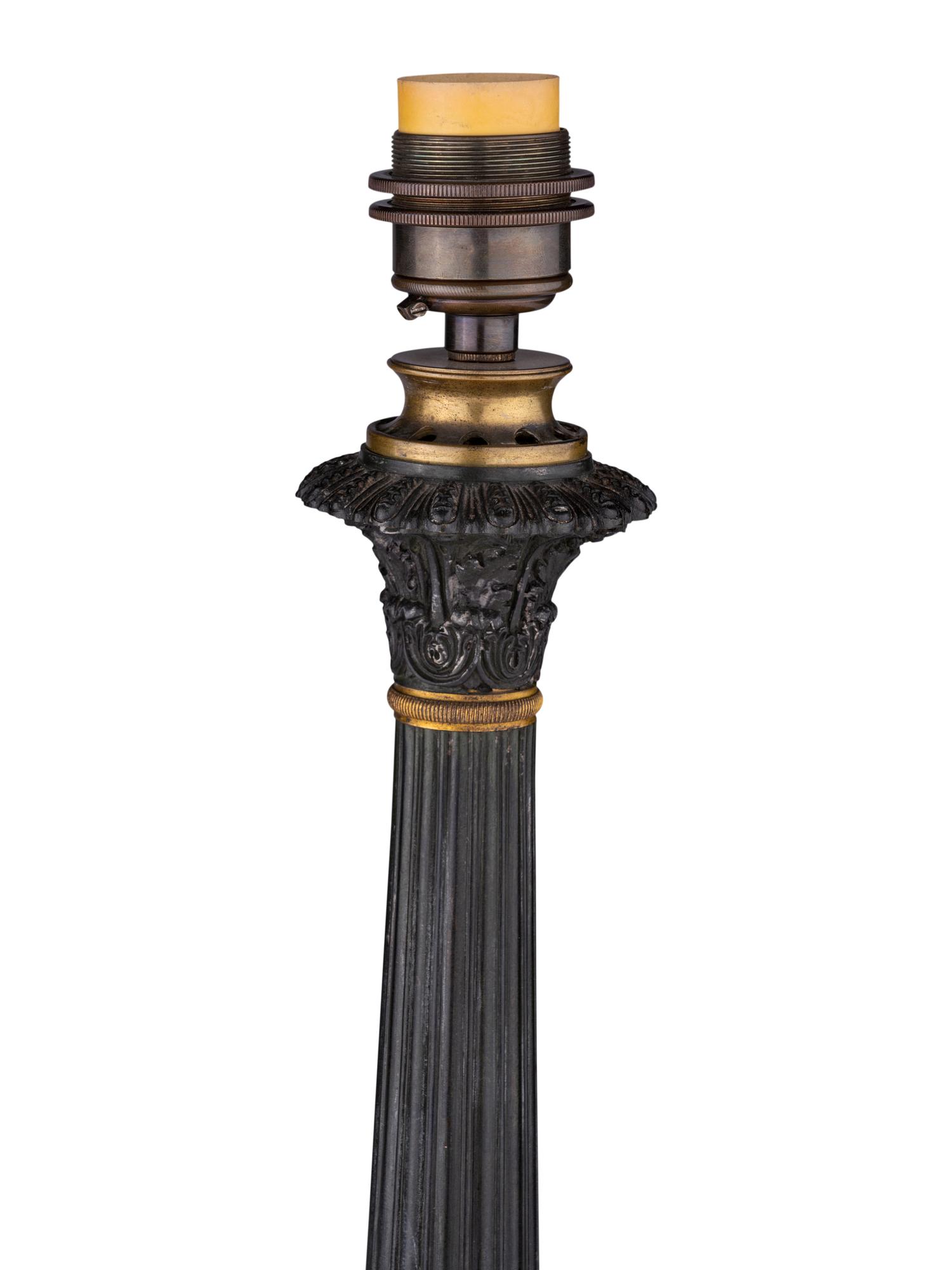 A Pair of Charles X Bronze Candelabra Bases