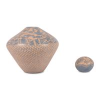 Jemez Sgraffito Pottery Jars