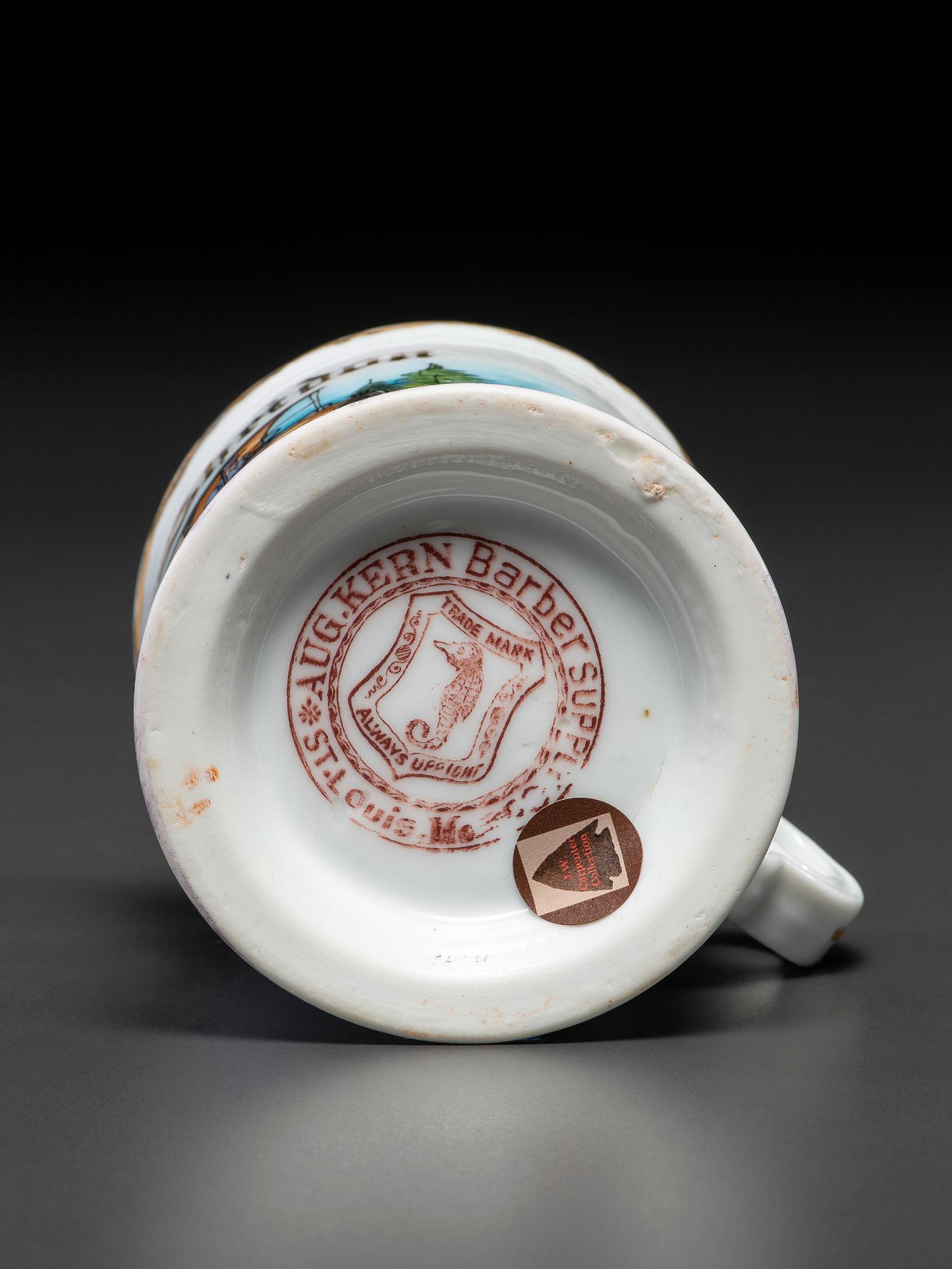 A Florist's Porcelain Occupational Shaving Mug