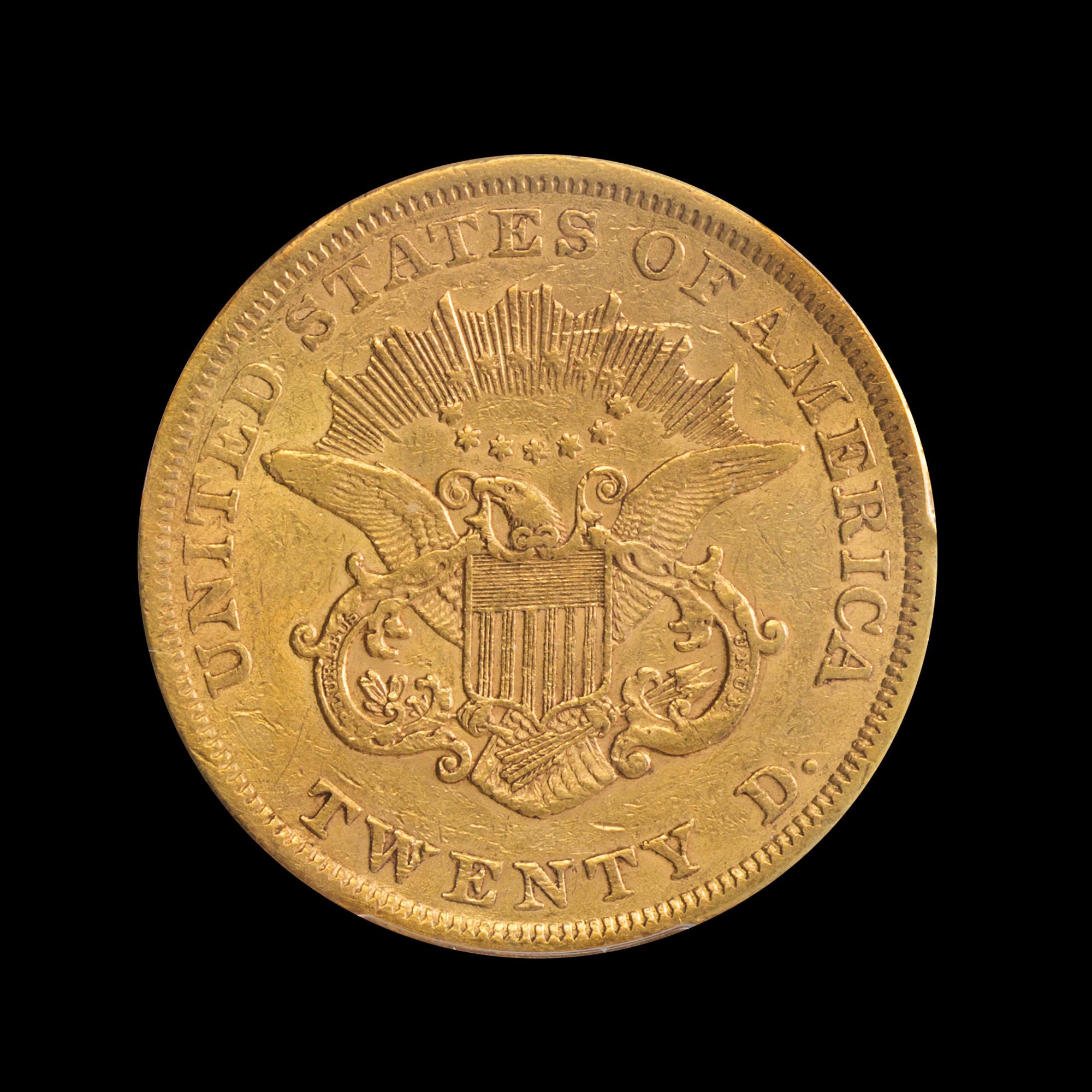 A United States 1856 Liberty Head $20 Gold Coin