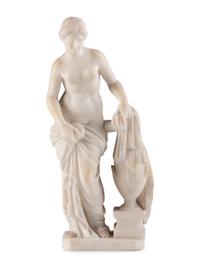 A Neoclassical Carved Alabaster Figure of Aphrodite