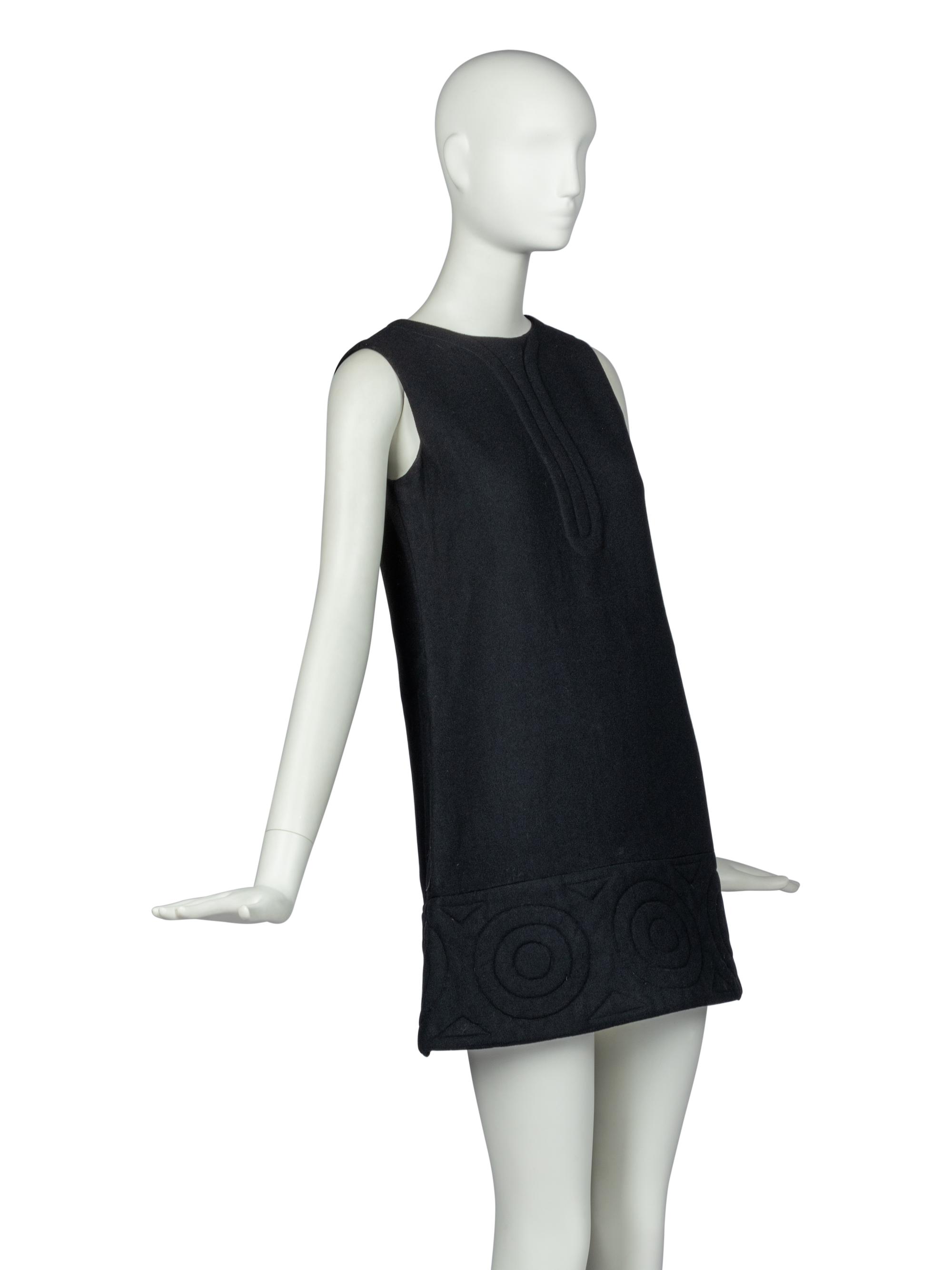Pierre Cardin Dress with Embroidered Hem, 1960s