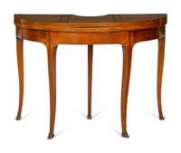 A Louis XV/XVI Transitional Mahogany Flip-Top Games Table
