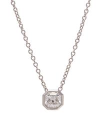 TIFFANY & CO., PLATINUM AND 'LUCIDA' DIAMOND PENDANT/NECKLACE