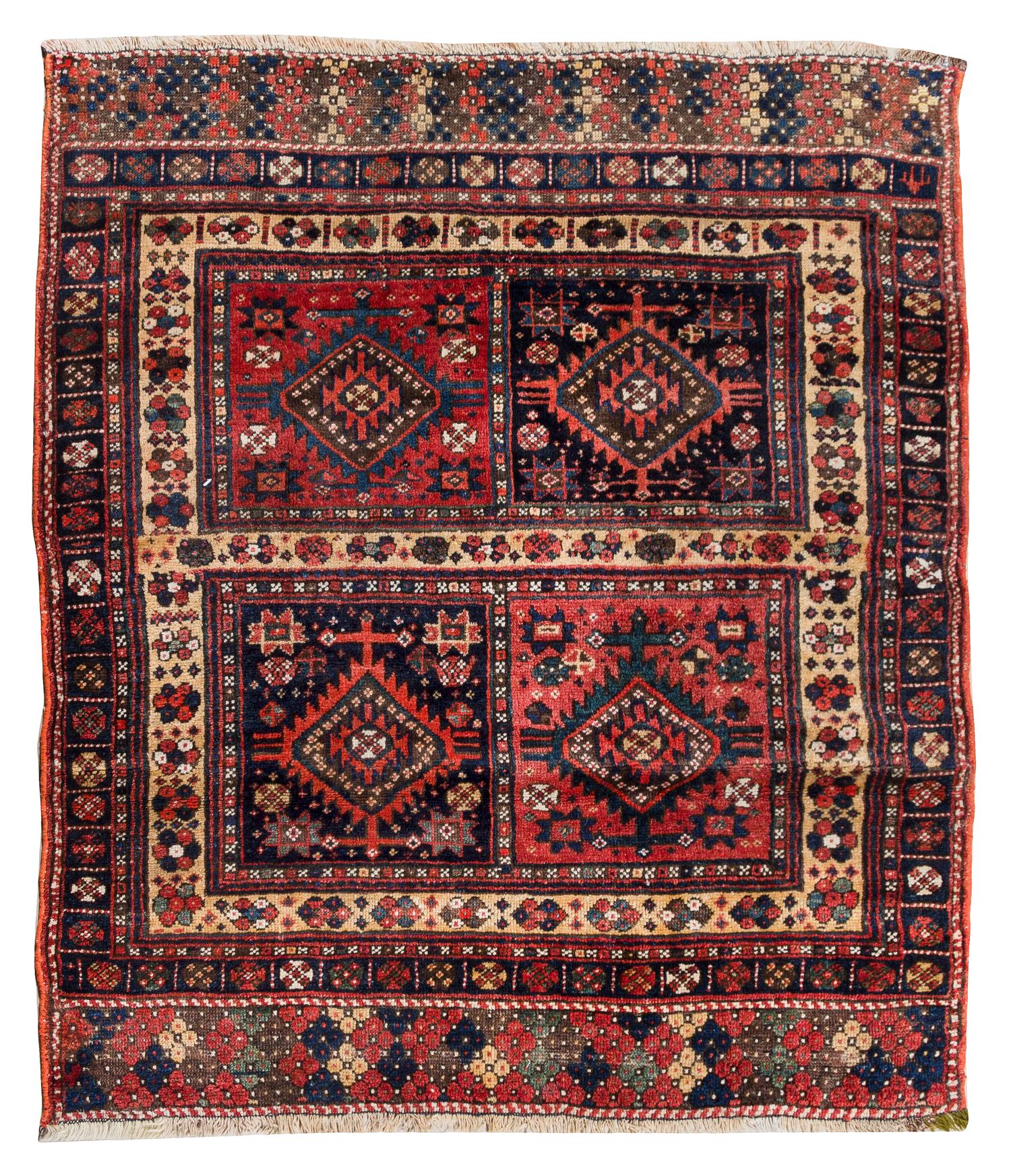 A Caucasian Wool Rug 4 feet 1 inch x 3 feet 10 inches. — FIRST HALF 20TH CENTURY