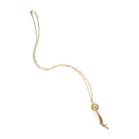 YELLOW GOLD AND DIAMOND PENDANT TASSEL NECKLACE