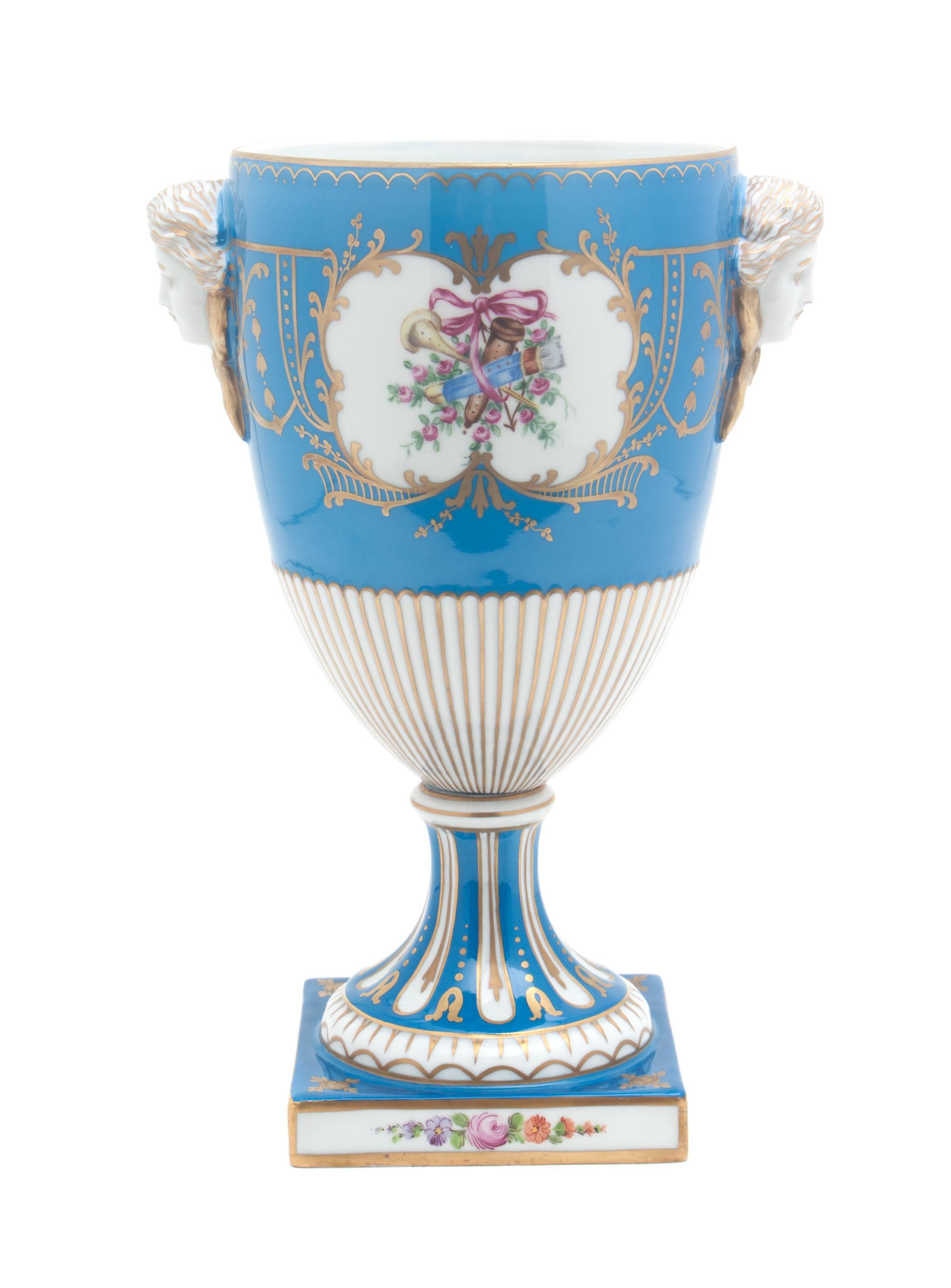A Dresden Porcelain Urn Height 10 inches. — 19TH/20TH CENTURY