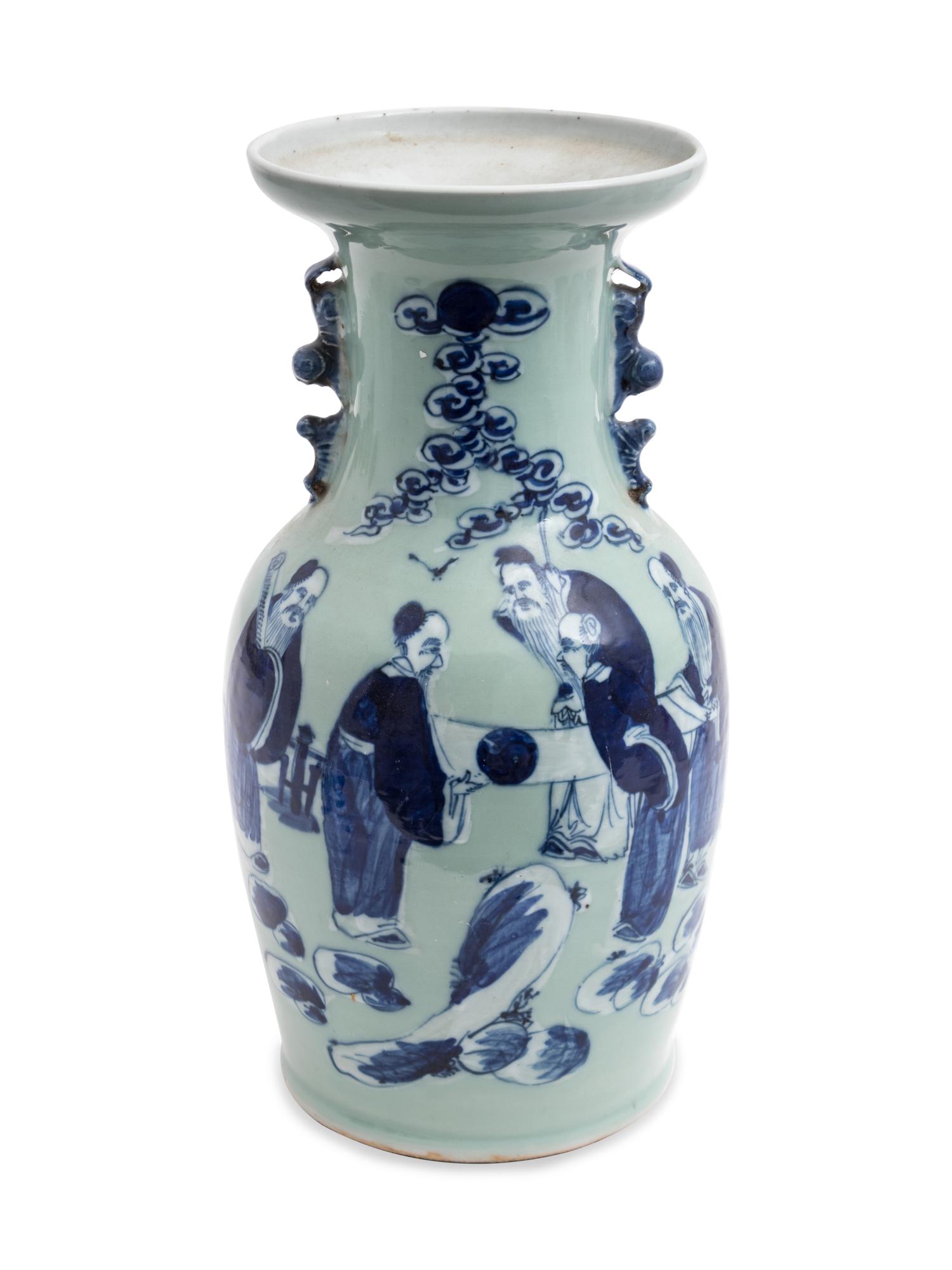A Chinese Blue and White Vase — LATE QING