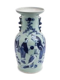 A Chinese Blue and White Vase — LATE QING