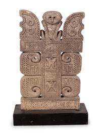 An Asian Relief Carved Stone Stele