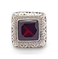 A Sterling Silver, 18 Karat Yellow Gold, Garnet and Diamond 'Batu Sari' Ring, John Hardy,