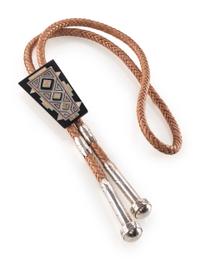 Sterling Silver and Mosaic Inlay Bolo Tie