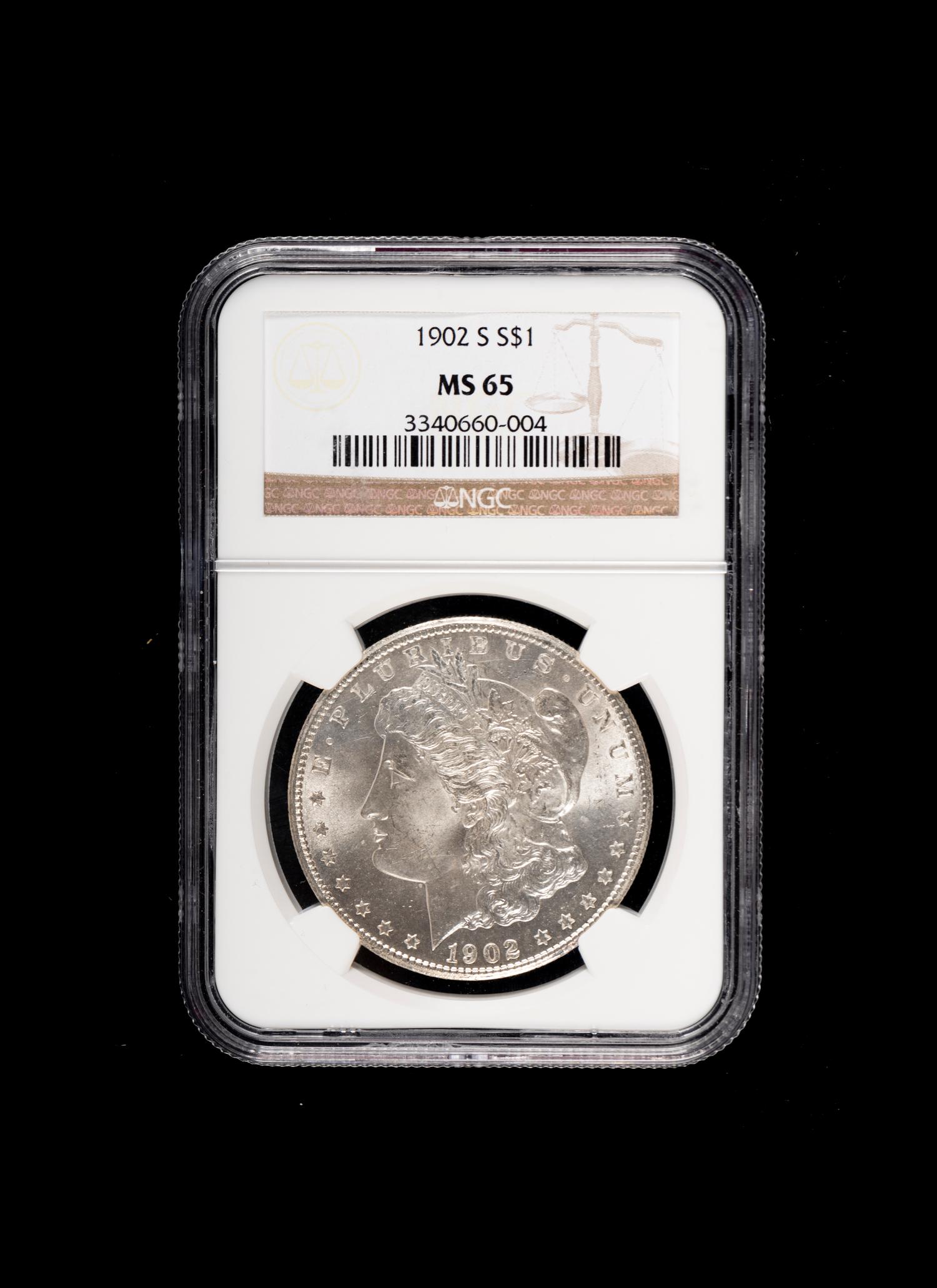 A 1902-S Morgan $1 Coin (NGC MS65)