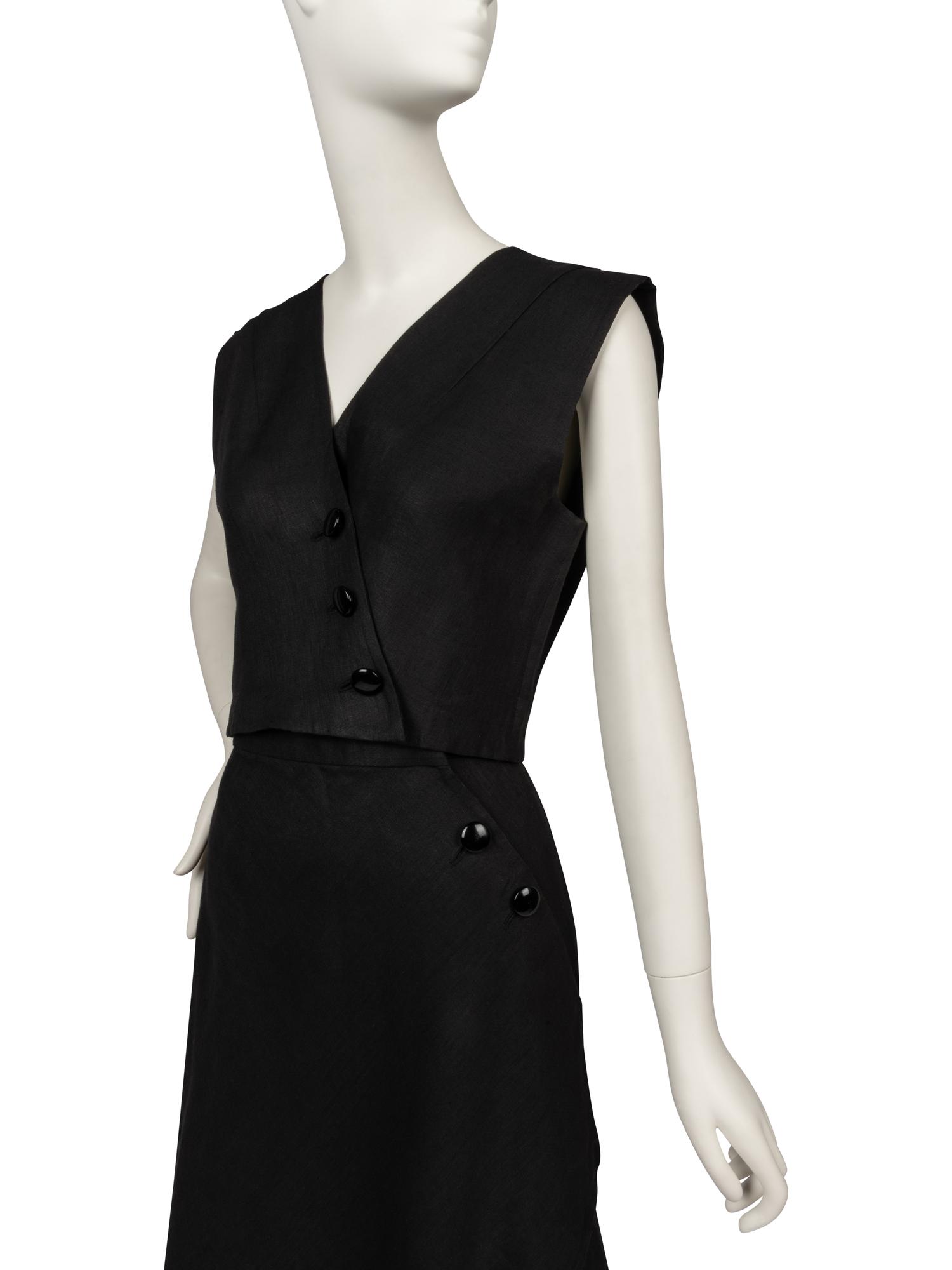 Three Designer Items: Pauline Trigere Ensemble, Geoffrey Beene Swimsuit, Geoffrey Beene Dress, 1960-80s