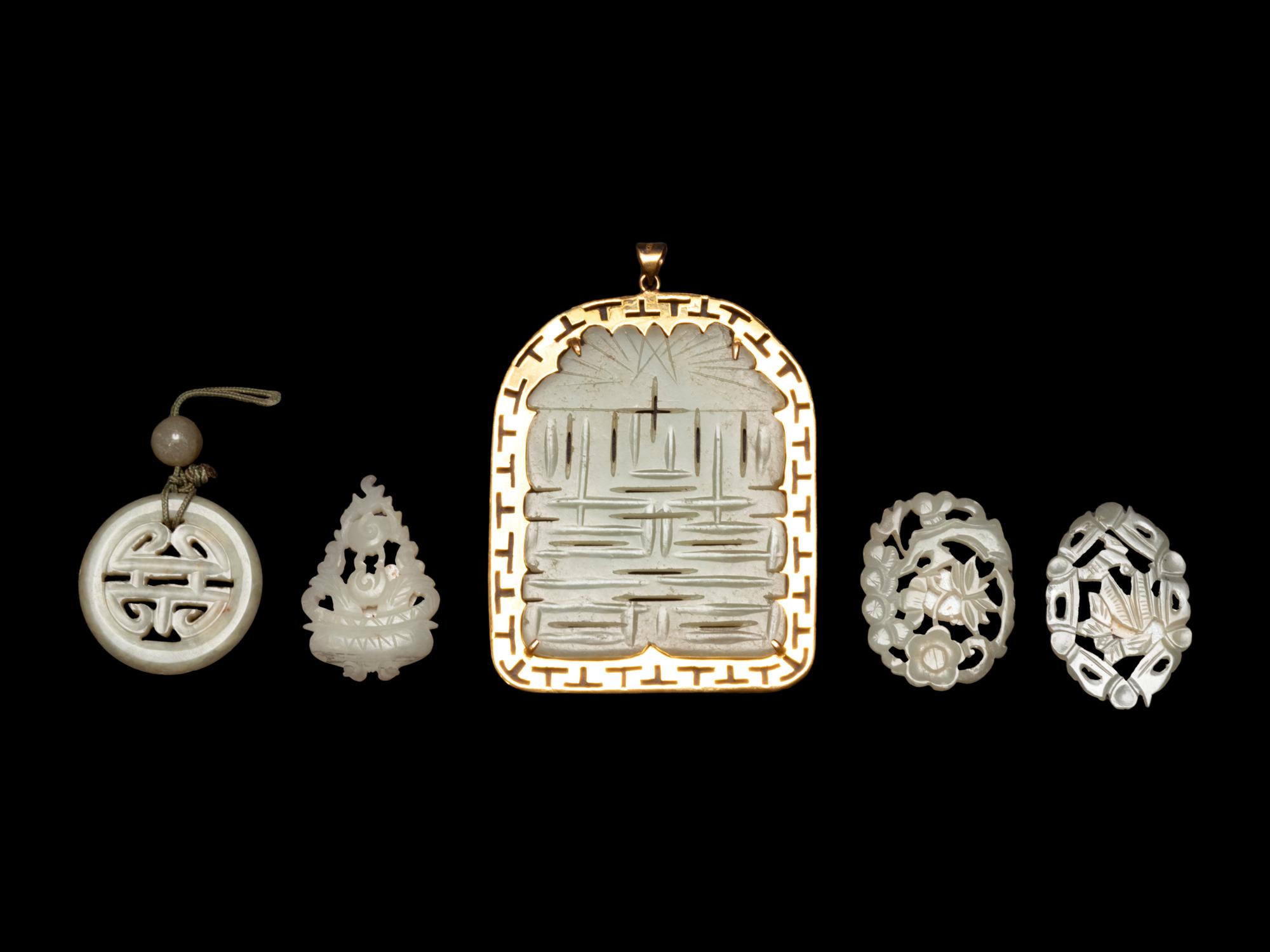 Five Chinese Jade Plaques