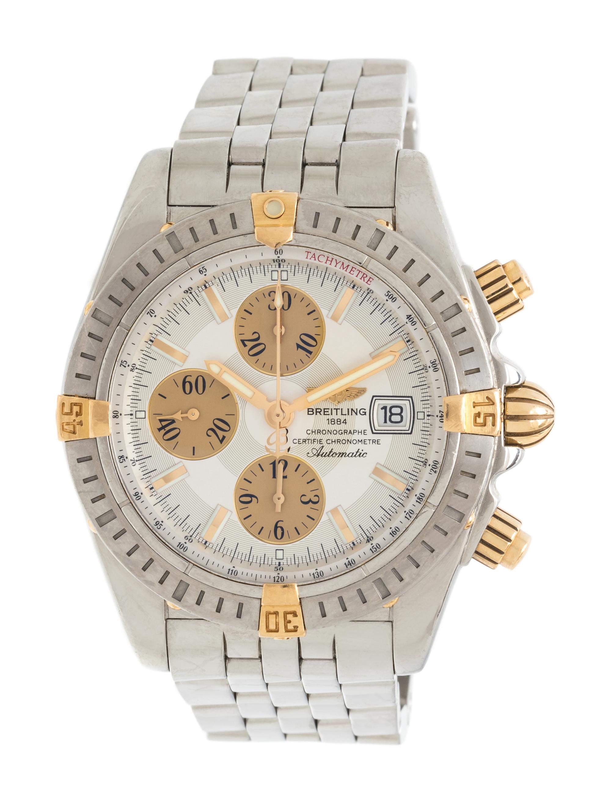 BREITLING, REF. 13356 STAINLESS STEEL AND YELLOW GOLD 'CHRONOMAT EVOLUTION' WRISTWATCH