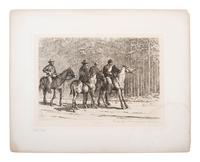 [CIVIL WAR]. FORBES, Edwin (1839-1895), artist. Two etchings signed. Plates 31 & 39.