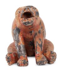 A Carved and Polychrome-Painted Folk Art Bear
