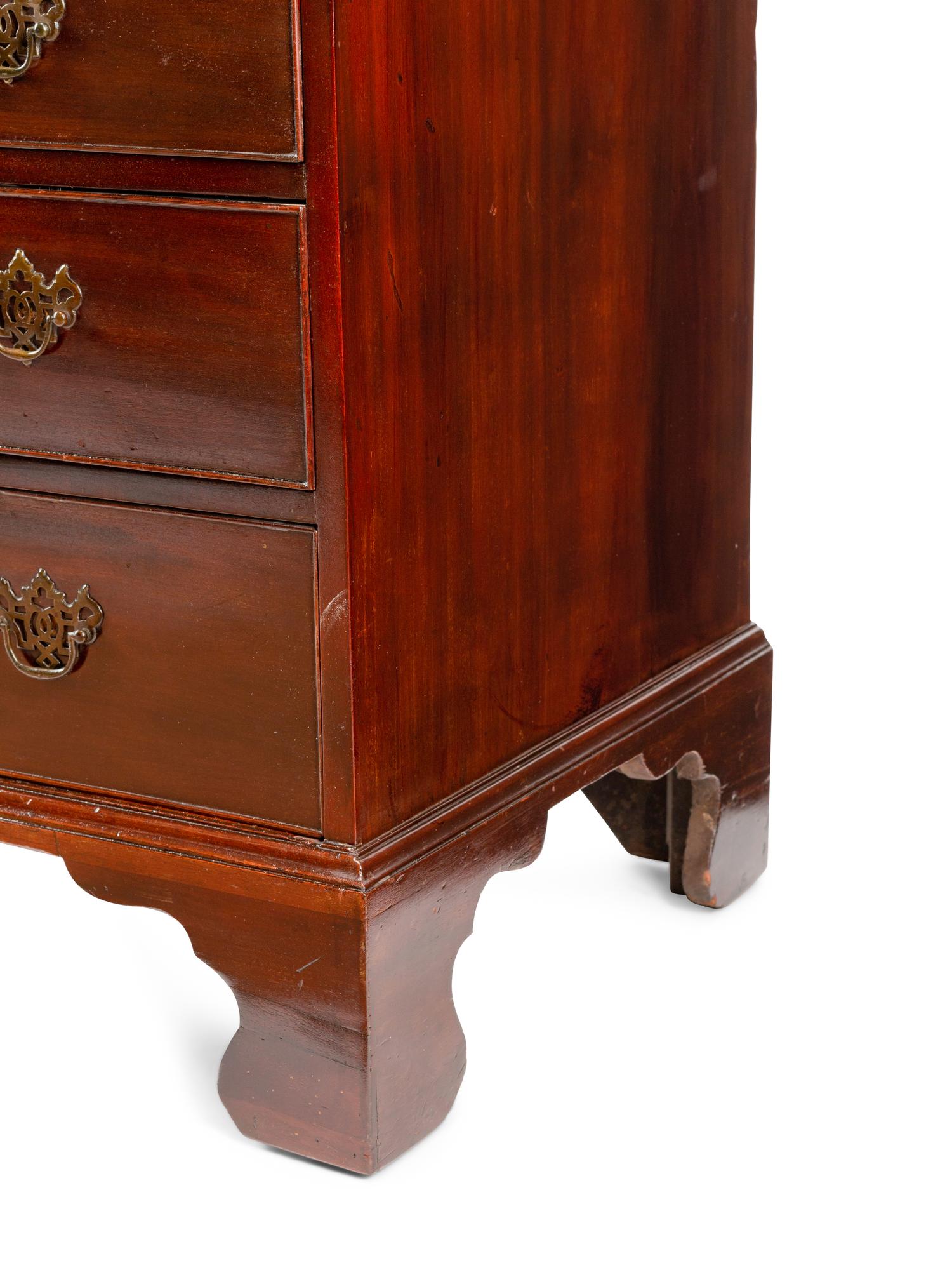 A George III Mahogany Slant-Front Bureau