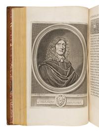 [OGILBY, John (1600-1676), translator]. AESOP (ca 620-560 B.C.). The Fables of Aesop Paraphras'd in Verse: Adorn'd with Sculpture, and Illustrated with Annotations . [ Bound with :] Aesopic’s: Or a Second Collection of Fables, Paraphras'd in Verse: Adorn'd with Sculpture, and Illustrated with Annotations . London: Printed by Thomas Roycroft for the Author, 1668.