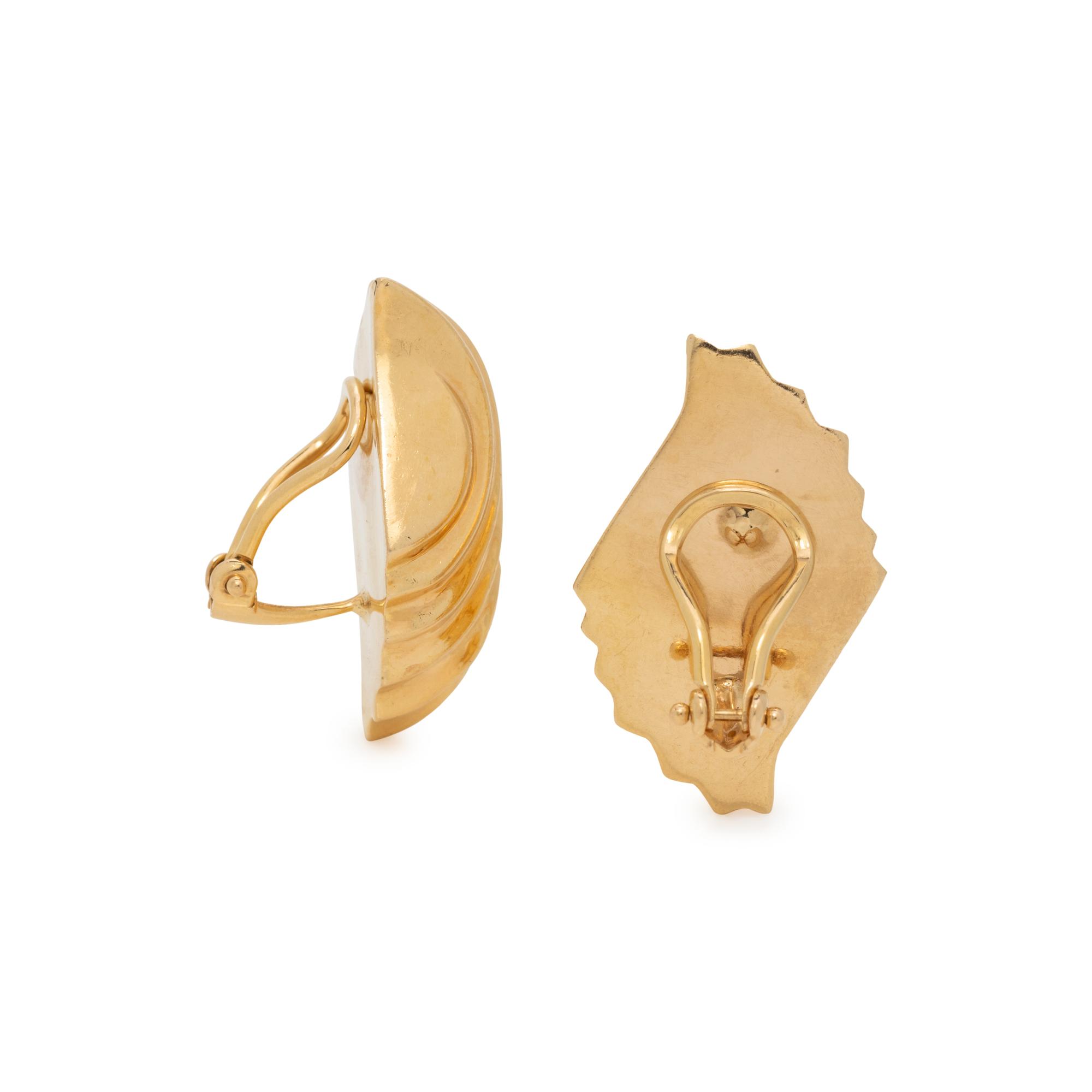 YELLOW GOLD EARCLIPS