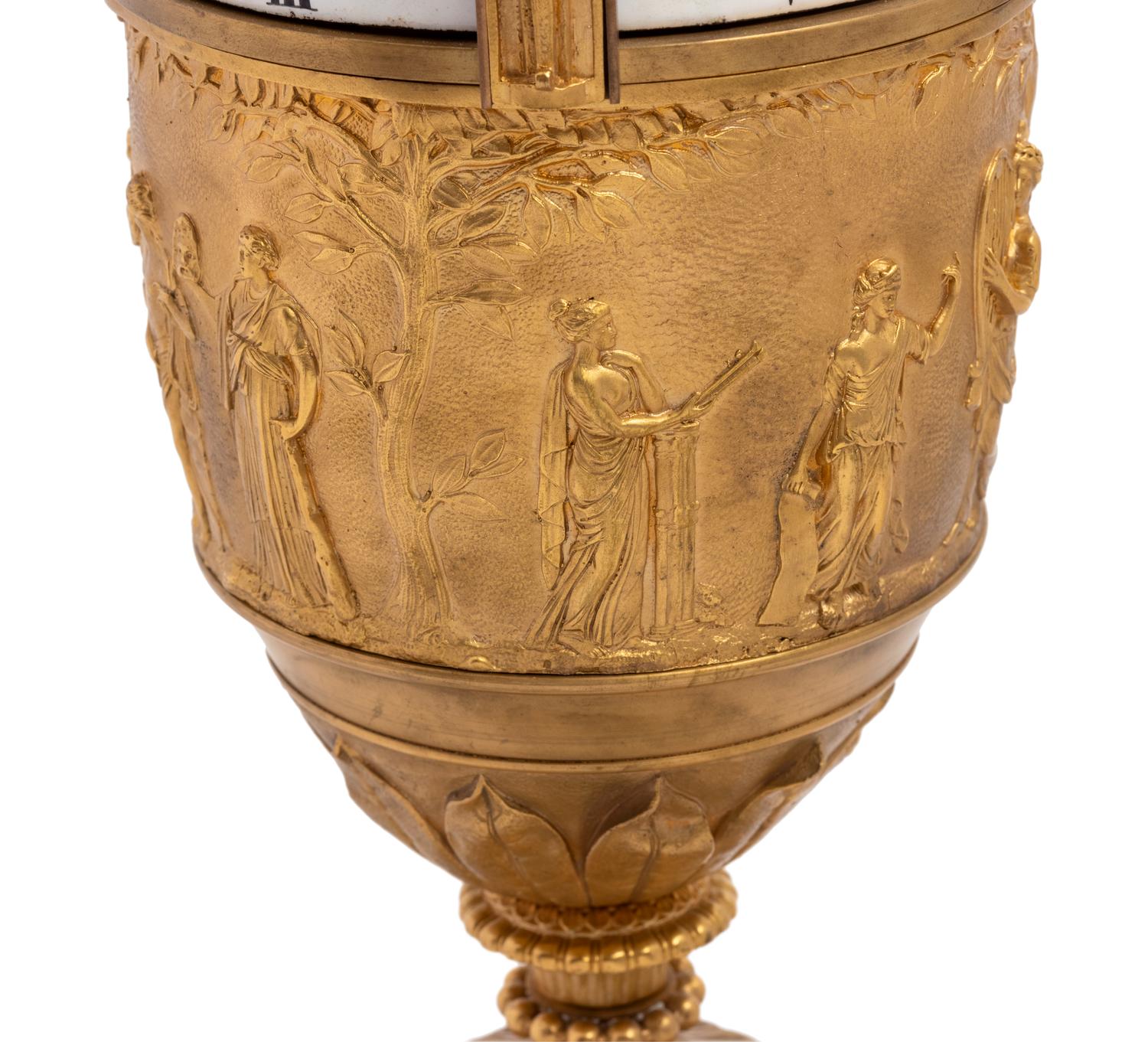 A Louis XVI Style Gilt Bronze Annular Clock