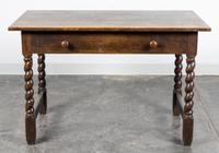 An American Oak Library Table Height 28 1/4 x width 44 x depth 26 inches. — FIRST HALF 20TH CENTURY