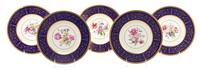 A Set of Twelve Minton Porcelain Dinner Plates, retailed by Tatman, Chicago, Diameter 10 3/8 inches.