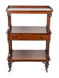 A William IV Rosewood Two-Tier Dumb Waiter/Etagere — 19TH CENTURY