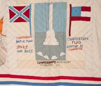 [CIVIL WAR]. An embroidered and appliqued pictorial quilt of Civil War interest.