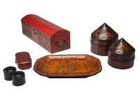 Seven Chinese Lacquered Articles