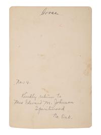 [GOFF, Orlando S. (1843-1916), photographer]. Cabinet card of Goose, Sioux scout, WIA Little Bighorn. Ca 1885.