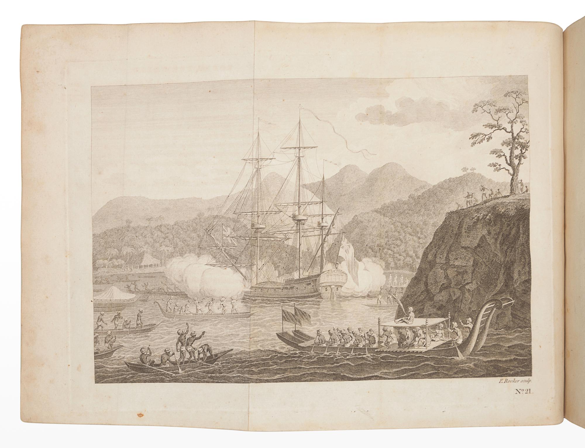 [COOK, James (1728-1779)]. -- [FIRST VOYAGE]. John HAWKESWORTH (1715-1773). An Account of the Voyages undertaken by the order of His Present Majesty for making Discoveries in the Southern Hemisphere, and successively performed by Commodore Byron, Captain Wallis, Captain Carteret and Captain Cook, in the Dolphin, the Swallow, and the Endeavour; drawn up From the Journals which were kept by several Commanders, And from the papers of Joseph Banks, By John Hawkesworth . London: W. Strahan and T. Cadell, 1773.