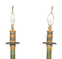 A Pair of Italian Painted Torchères