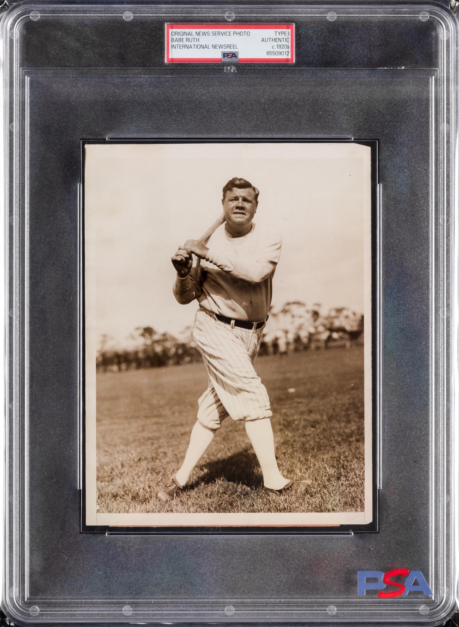 An Original Circa 1920s Babe Ruth International Newsreel Type One Photograph (PSA)