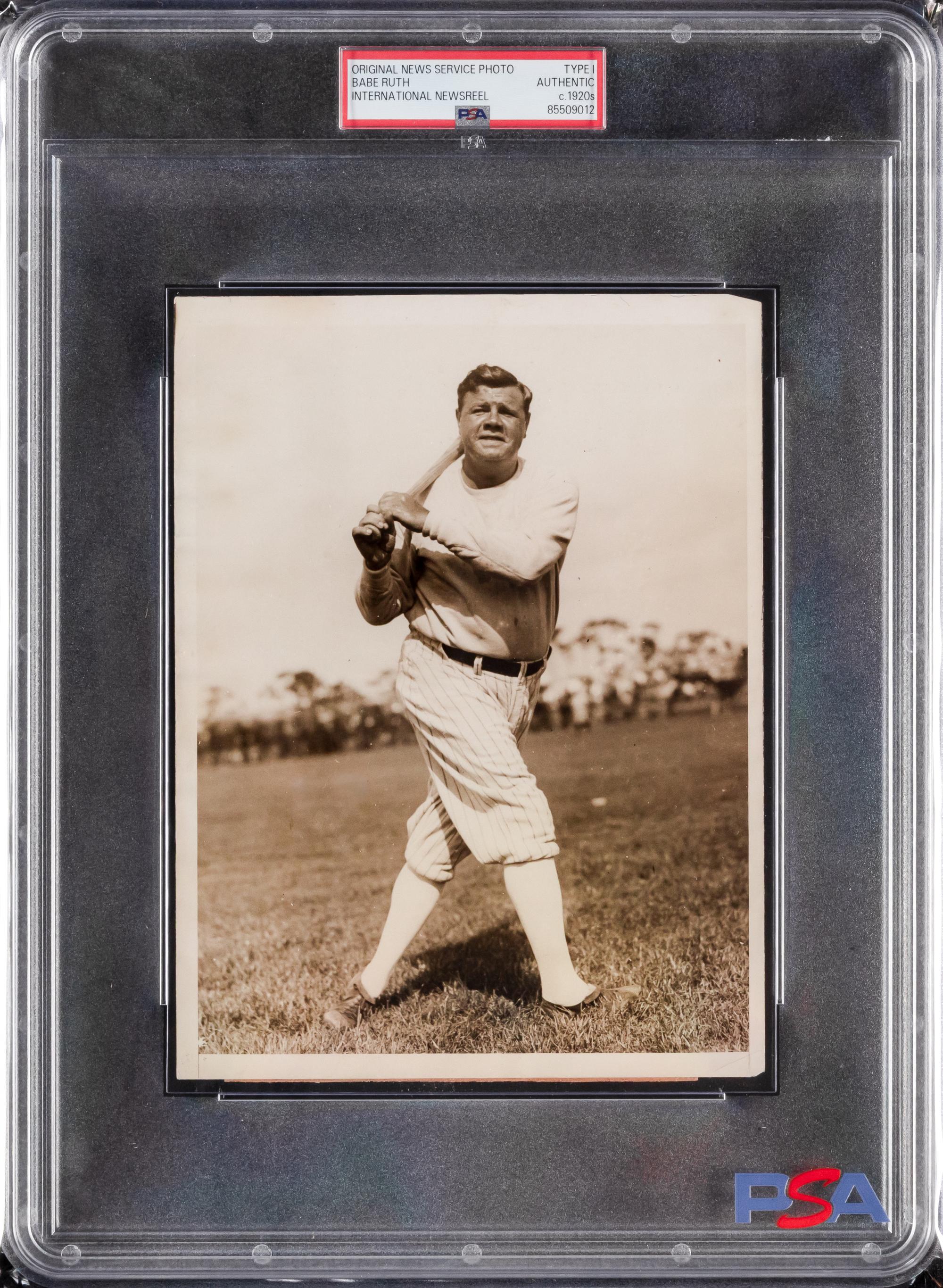 An Original Circa 1920s Babe Ruth International Newsreel Type One Photograph (PSA)
