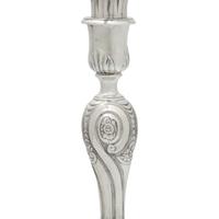 A Pair of Danish Silver Four -Light Candelabra