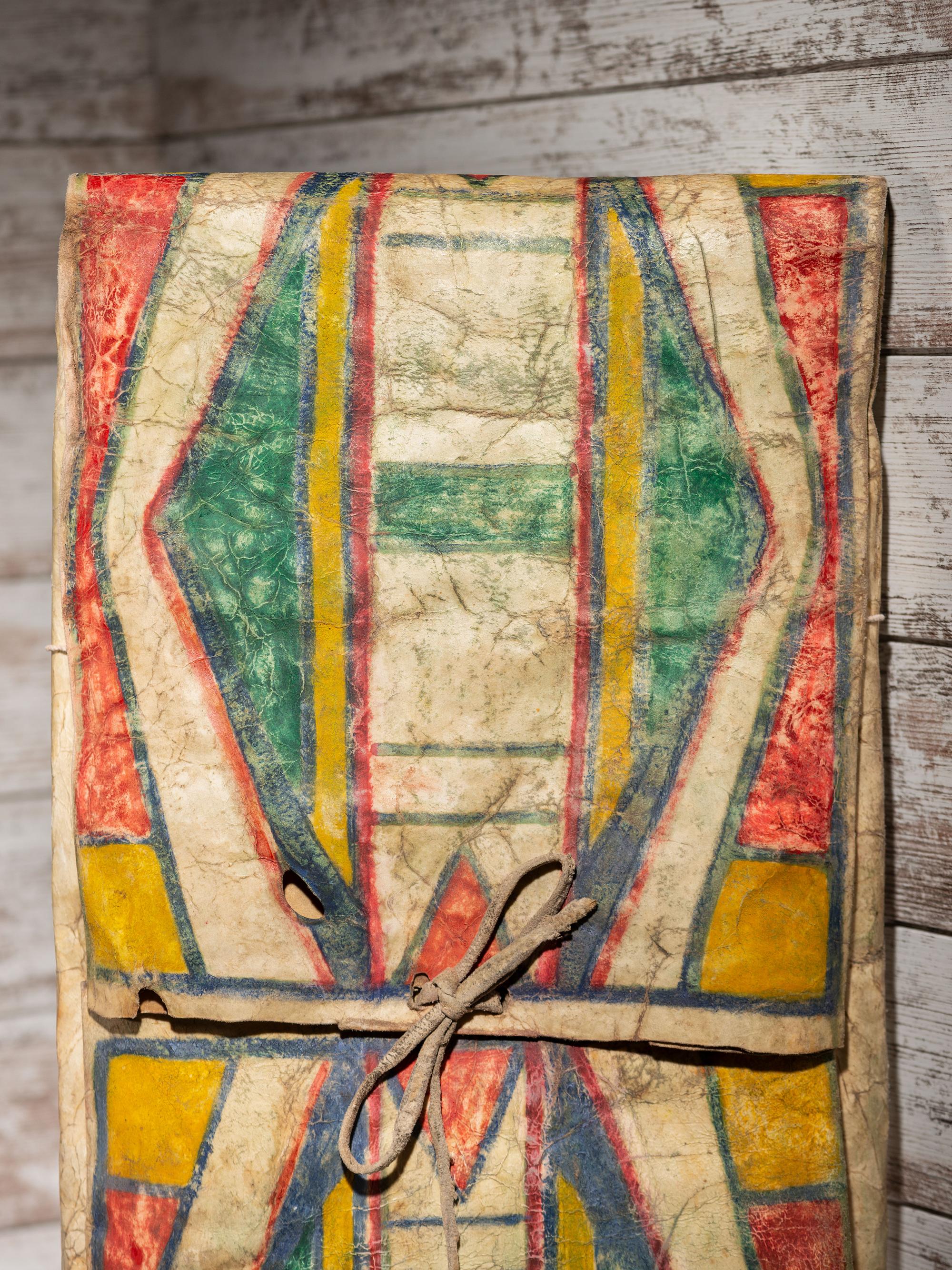 Apsáalooke (Crow) Painted Parfleche Envelope