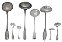 A Large Collection of American Silver and Coin Silver Flatware Articles