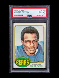 A 1976 Topps Walter Payton Rookie Football Card No. 148 (PSA 6 EX-MT)