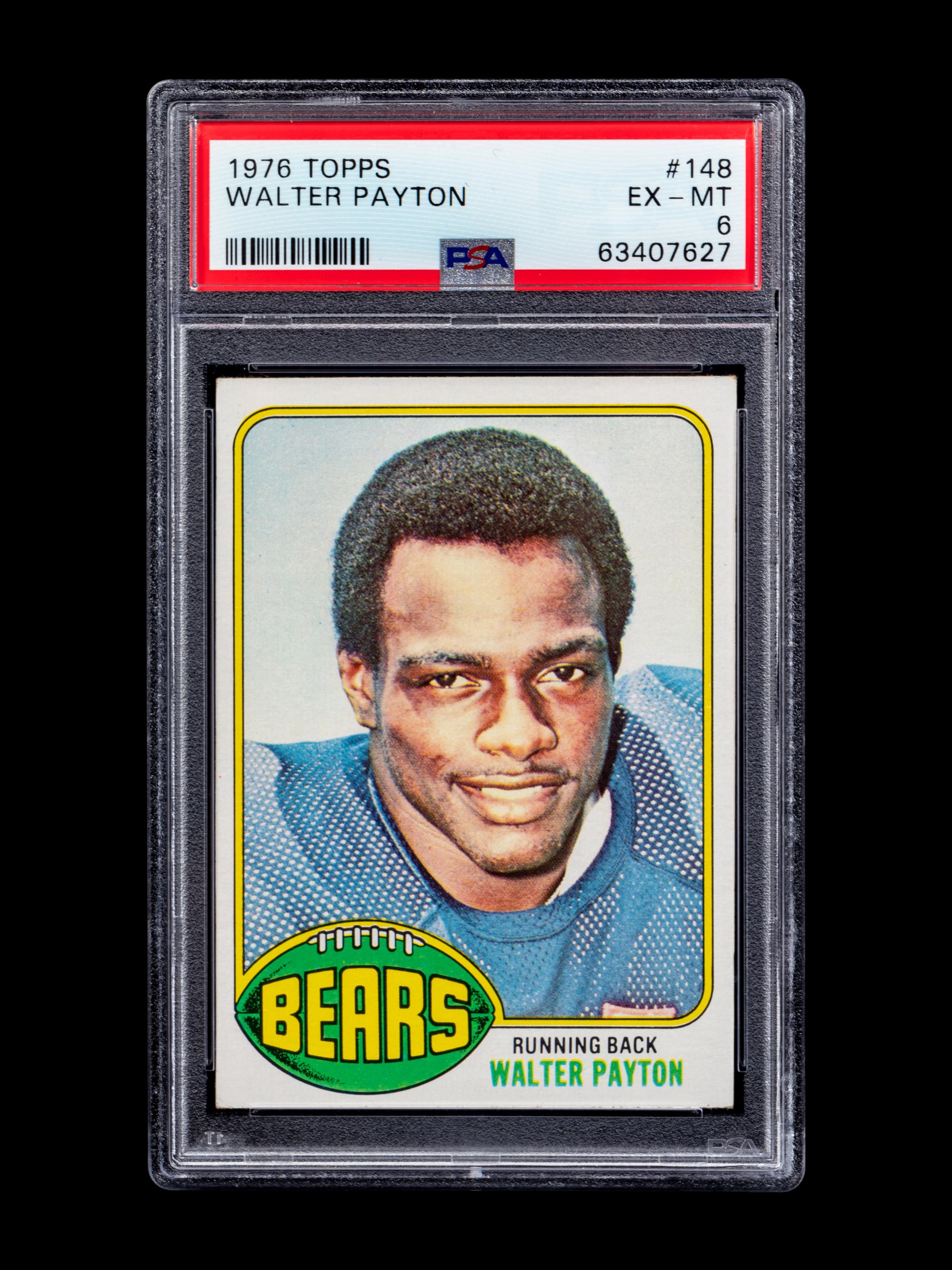 A 1976 Topps Walter Payton Rookie Football Card No. 148 (PSA 6 EX-MT)