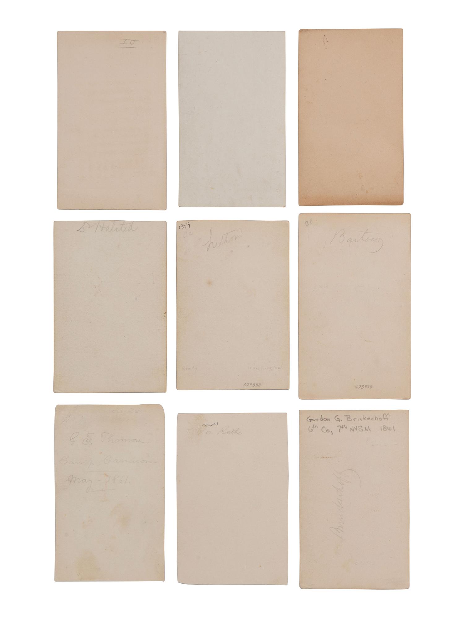 [CIVIL WAR]. A group of 30 CDVs, incl. identified members of the 7th New York State Militia.