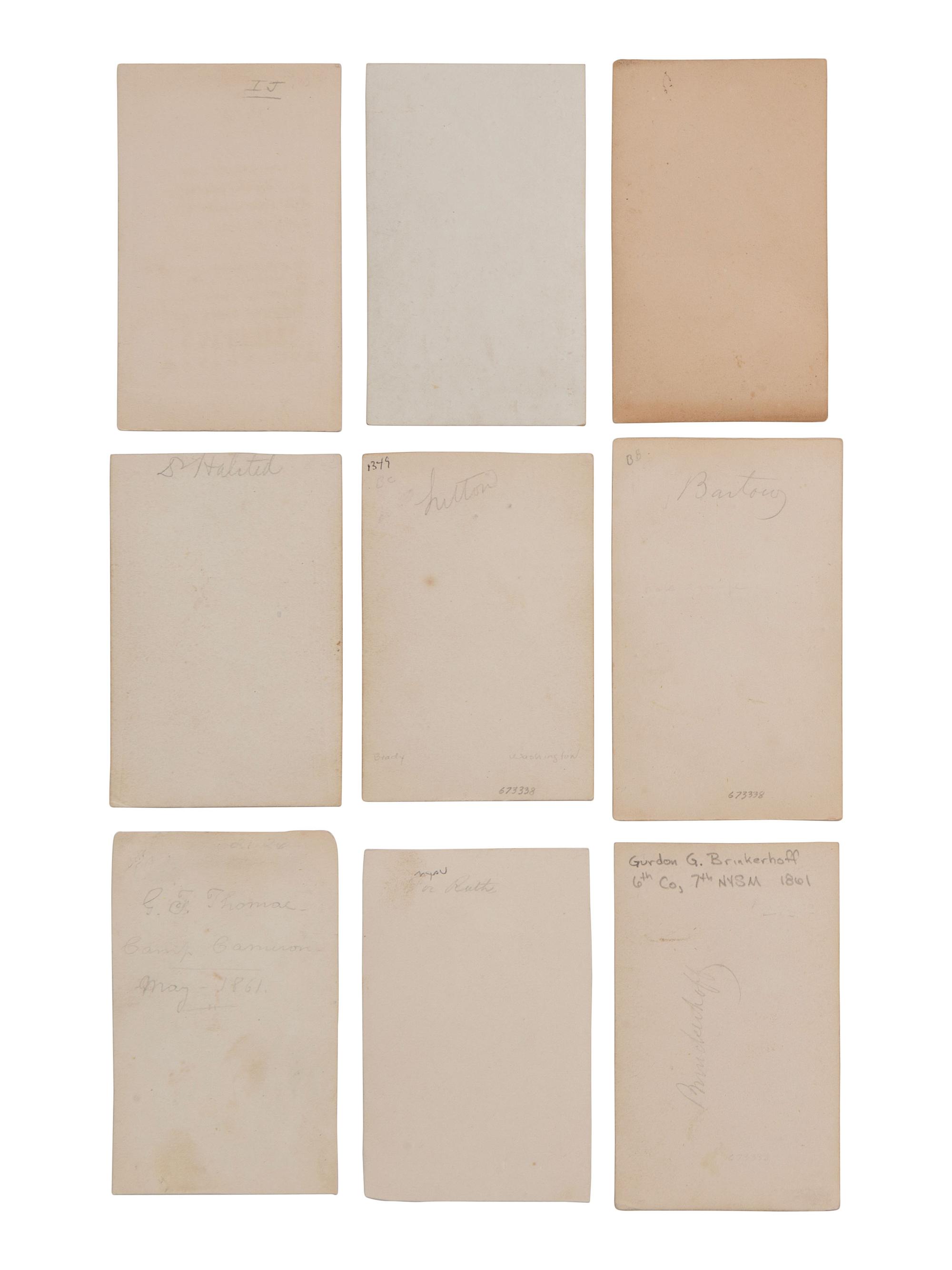 [CIVIL WAR]. A group of 30 CDVs, incl. identified members of the 7th New York State Militia.
