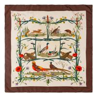 Three Hermès Scarves and One Gucci Scarf