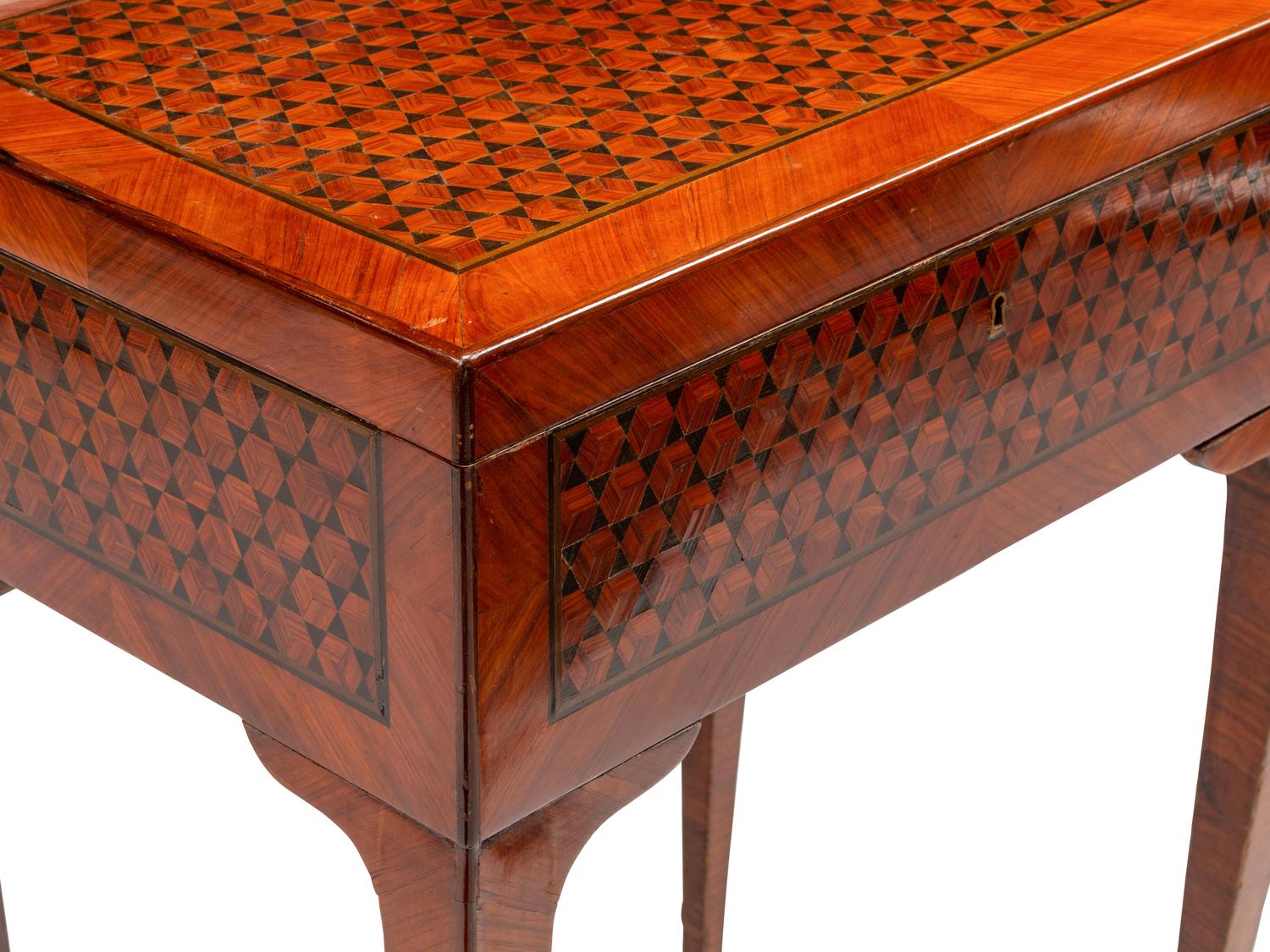 A French Parquetry Dressing Table