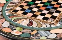 An Empire Style Mahogany and Specimen Marble-Top Center Table