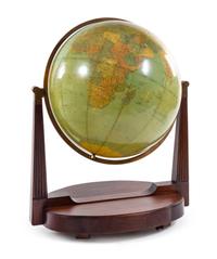 An American 32-Inch Library Globe Height 50 x diameter of globe 32 inches. — REPLOGLE GLOBES INC., CHICAGO, SECOND QUARTER TO MID-20TH CENTURY