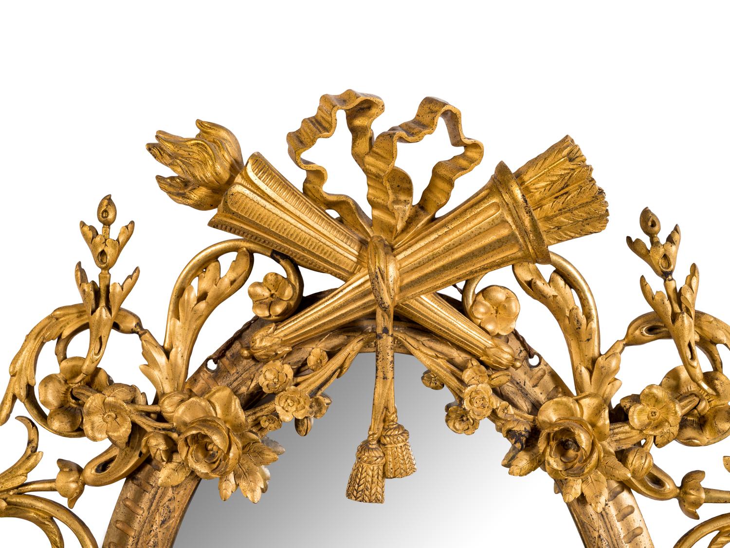 A French Gilt Bronze Mirror in the Manner of François Linke