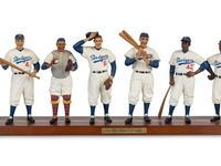 A 1955 Brooklyn Dodgers Danbury Mint Figure Display