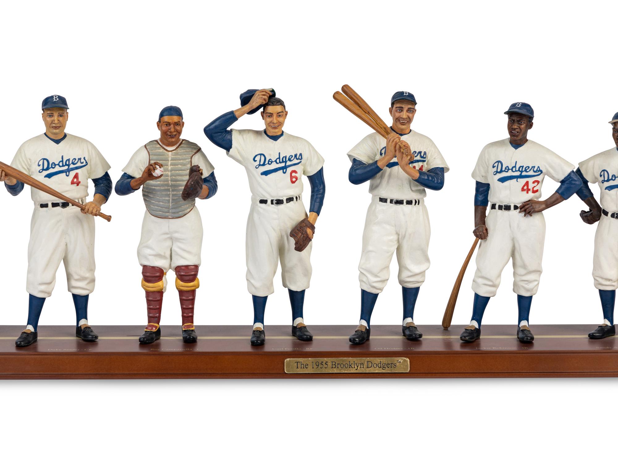 A 1955 Brooklyn Dodgers Danbury Mint Figure Display